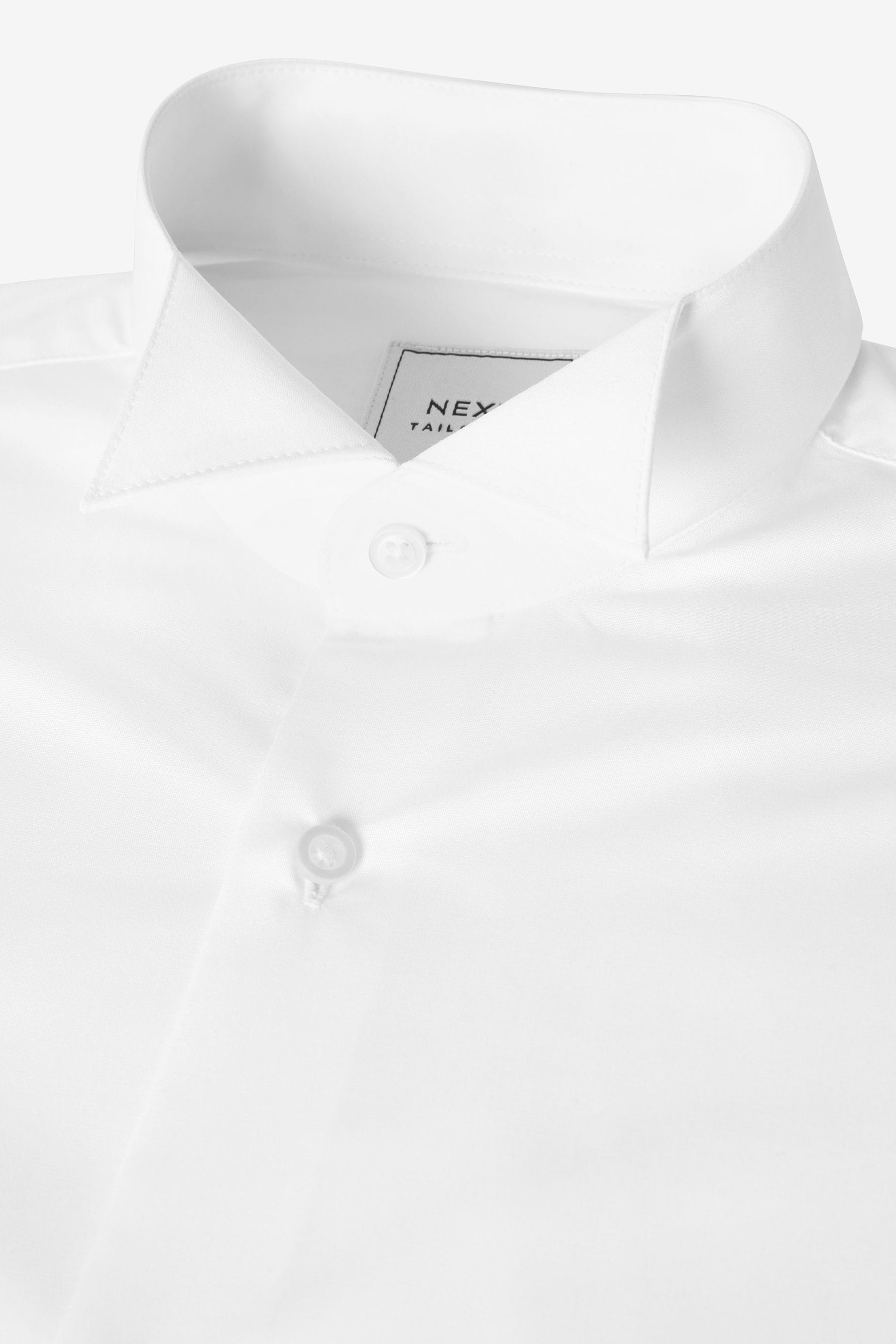 Buy White Slim Fit Easy Care Single Cuff Wing Collar Shirt from the