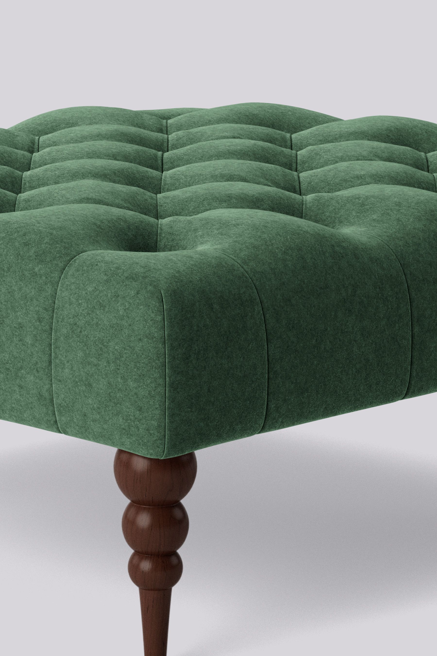Buy Swoon Smart Wool Hunter Green Plymouth Square Ottoman from the Next