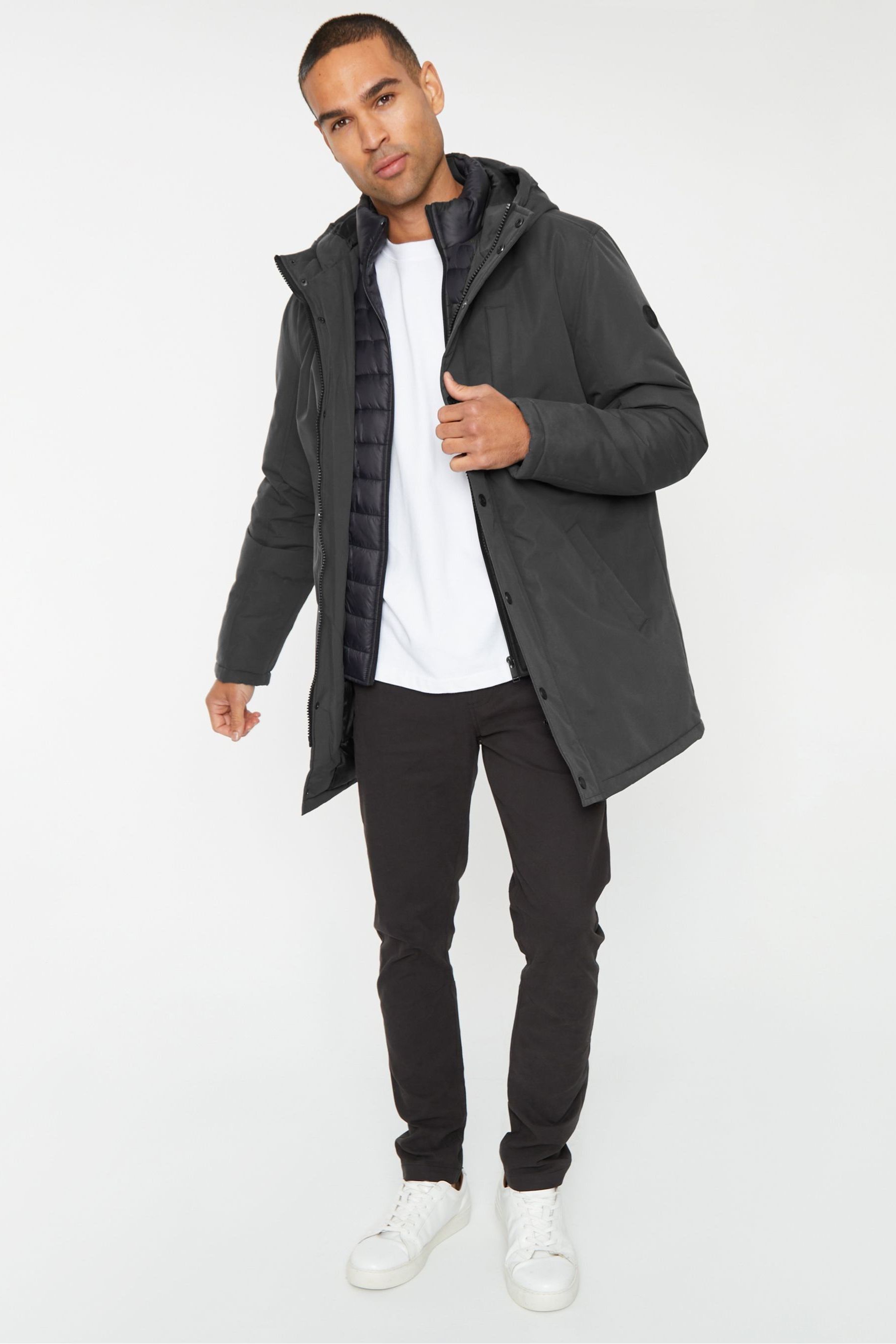 Buy Threadbare Grey Showerproof Mock Layer Raincoat from Next Ireland