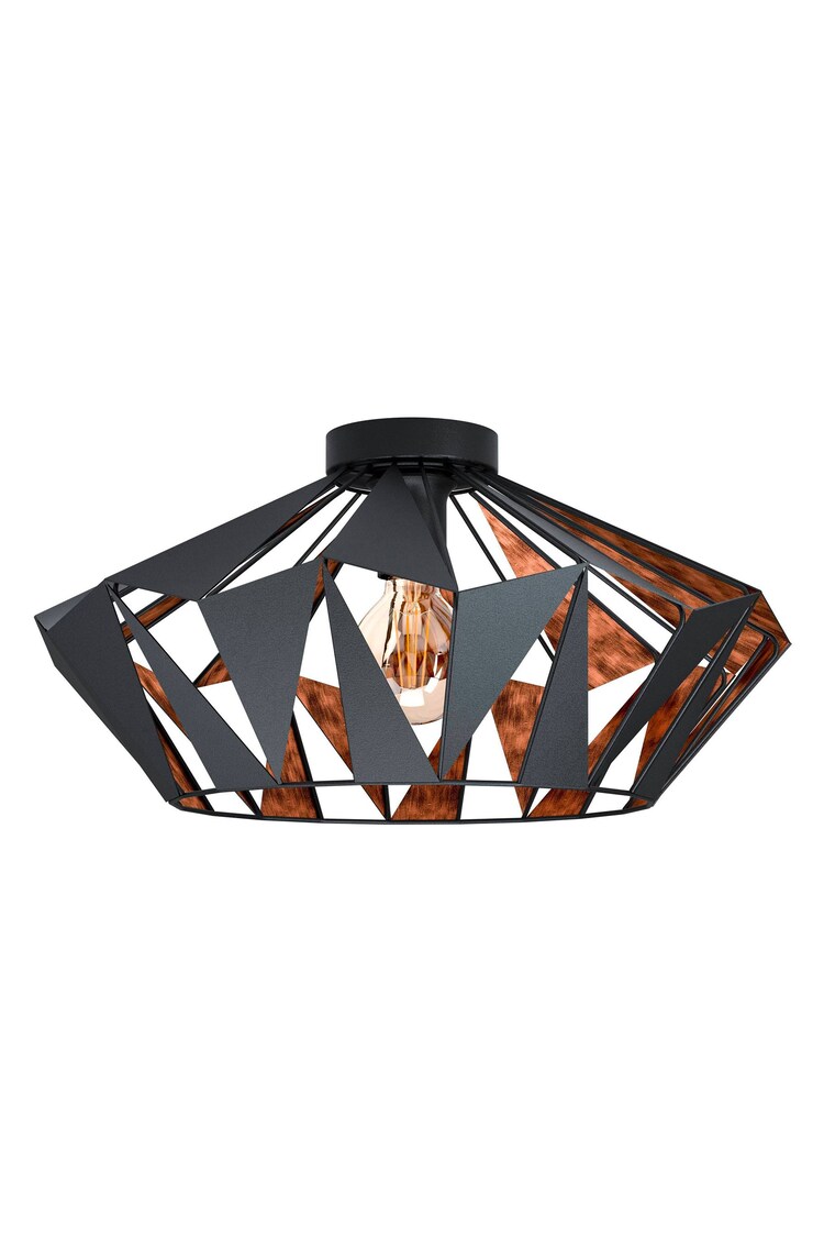 Eglo Black/Copper Carlton 6 1 Light Ceiling Light - Image 1 of 1