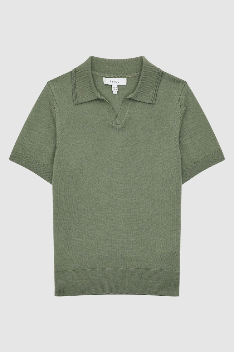 Reiss Rosemary Duchie 3-9 yrs Merino Wool Open Collar Polo Shirt - Image 1 of 1