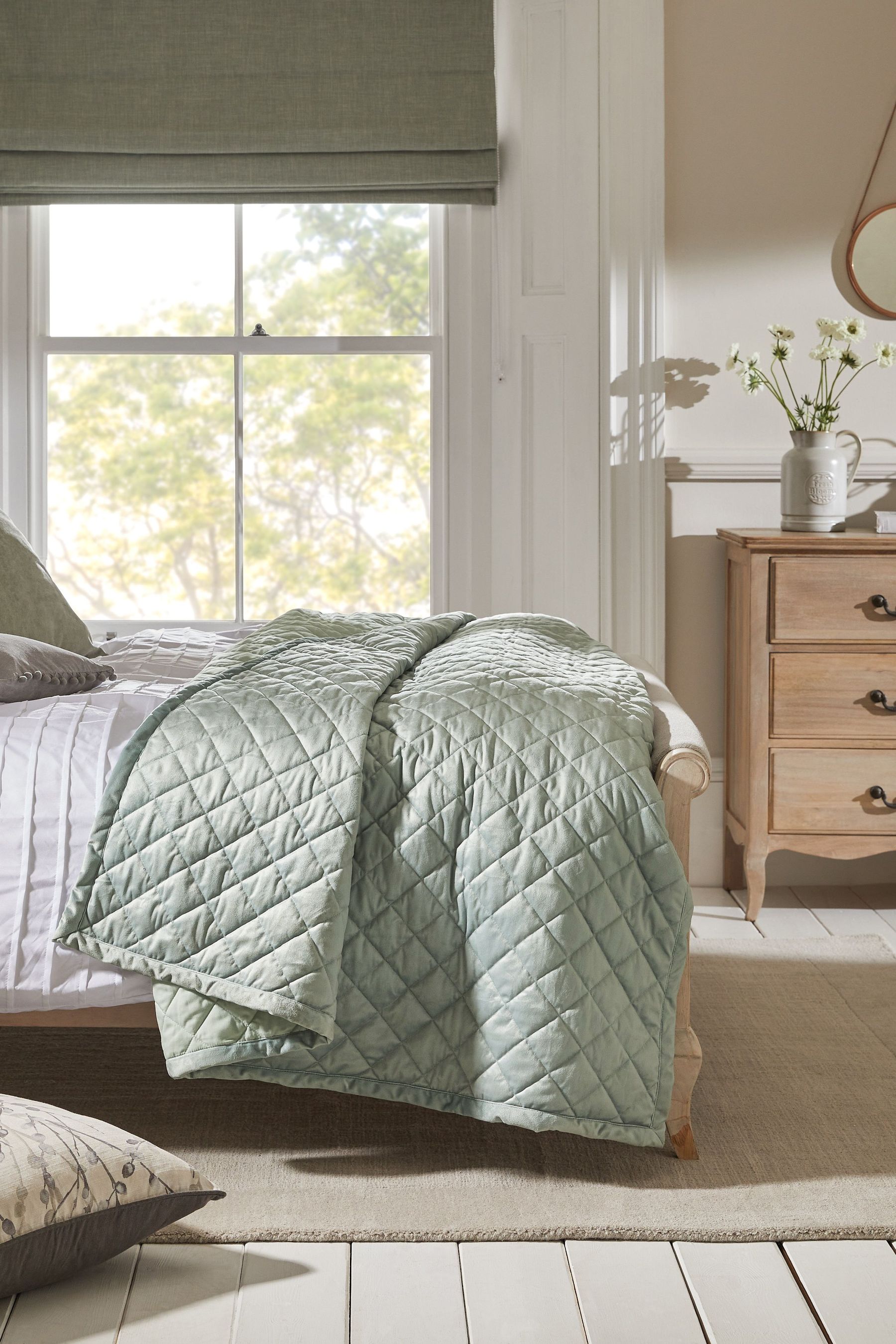 Buy Hamilton Velvet Quilted Bedspread from Next Ireland