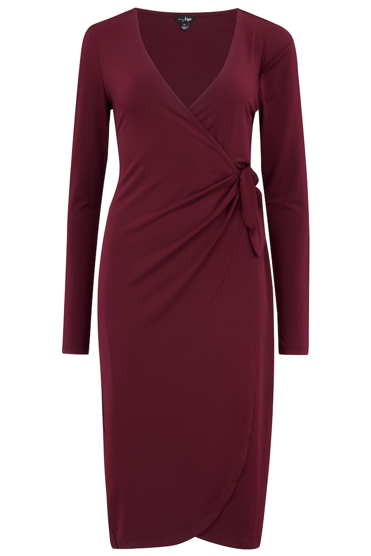Pour Moi Red Bryony Slinky Jersey Bodycon Midi Dress - Image 1 of 1