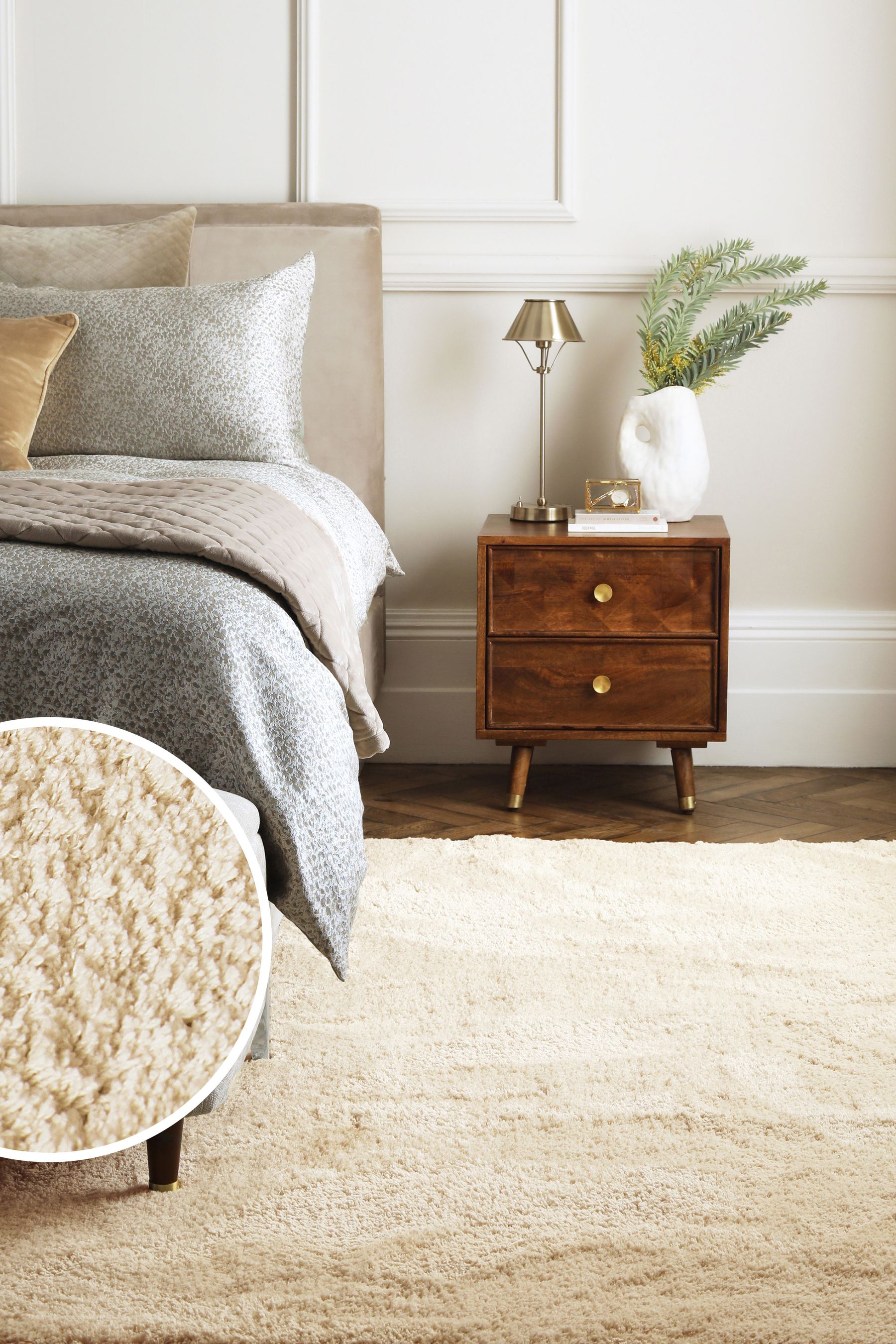 Buy Natural Super Softy Rug from Next Ireland