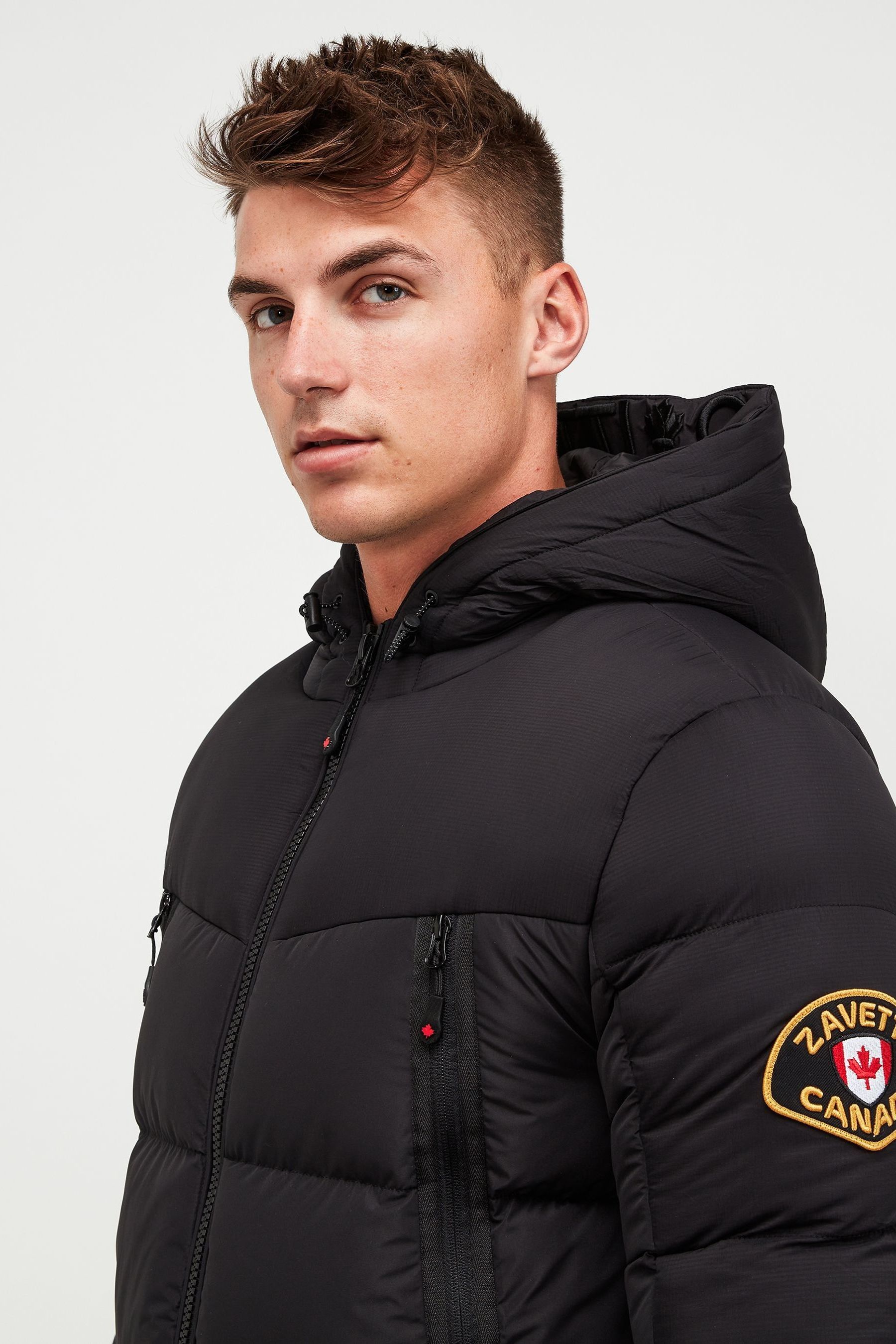 Buy Zavetti Canada Talvino Longline Black Puffer Jacket from Next Slovakia