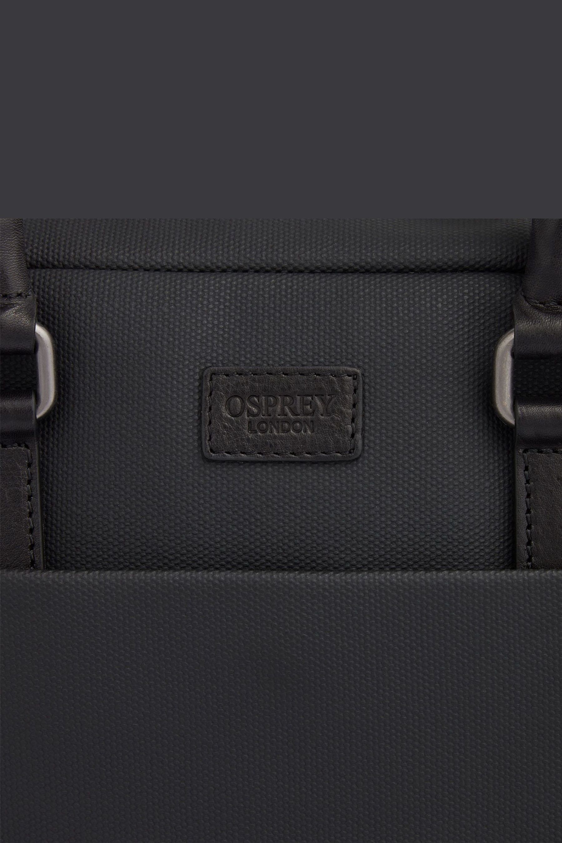 Buy OSPREY LONDON Waxed Canvas & Glazed Calf Leather Grantham Laptop