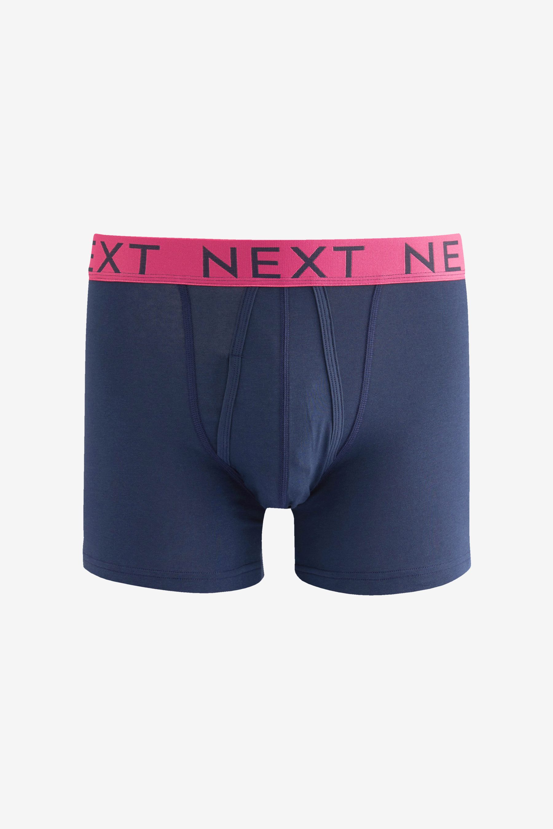 Buy Navy Bright Waistband 8 pack AFront Boxers from Next Ireland