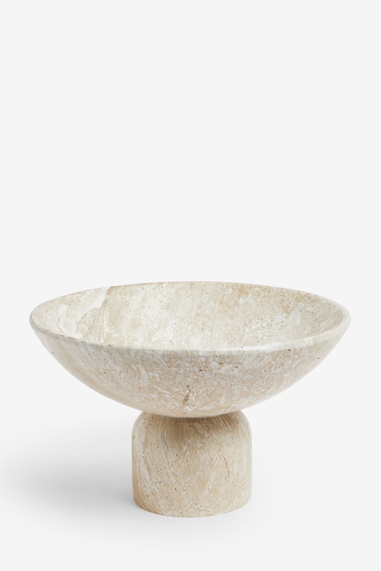 Natural Marble Effect Resin Sculptural Bowl - Image 1 of 1