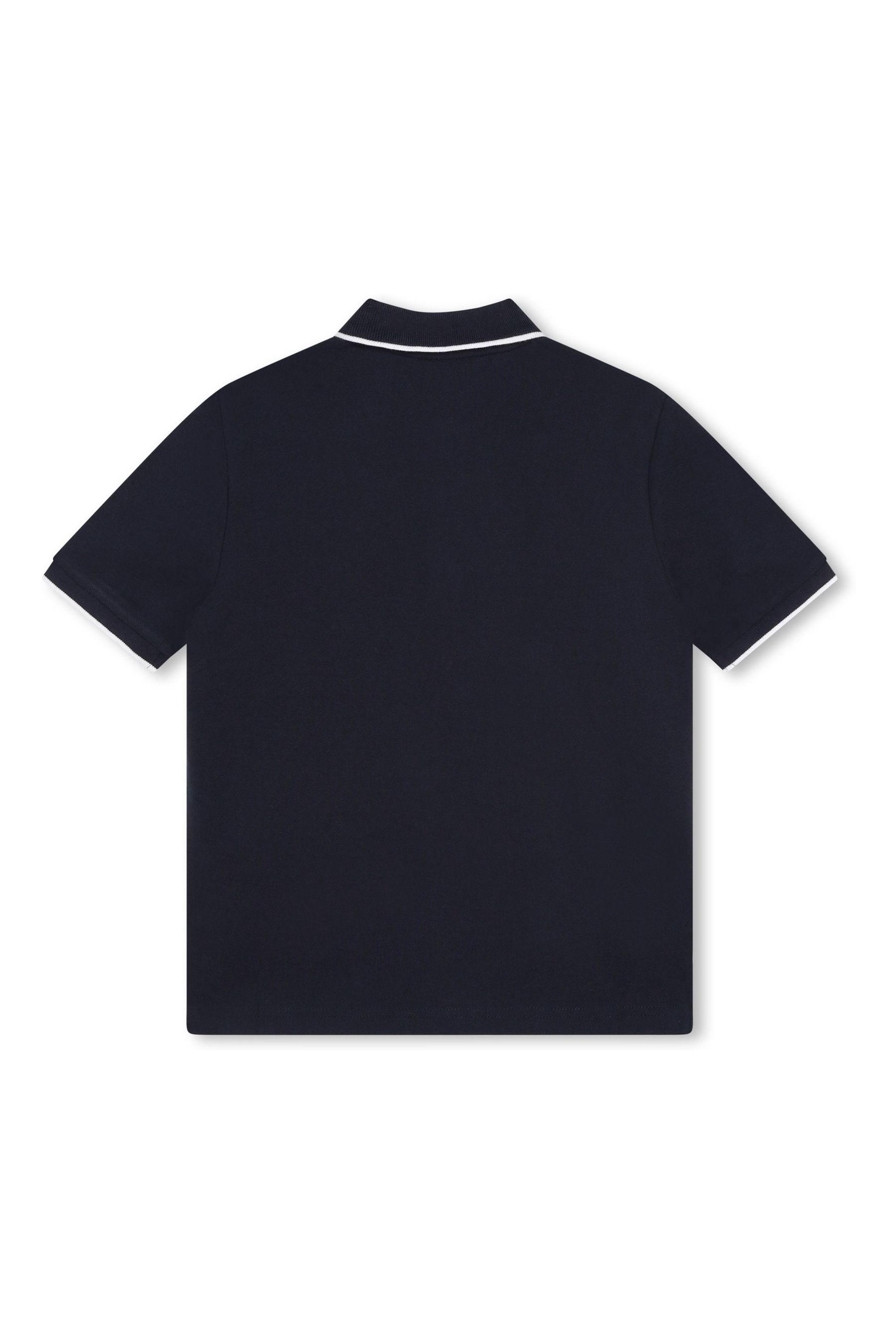 Buy BOSS Navy Short Sleeved Logo Polo Shirt from the Next UK online shop