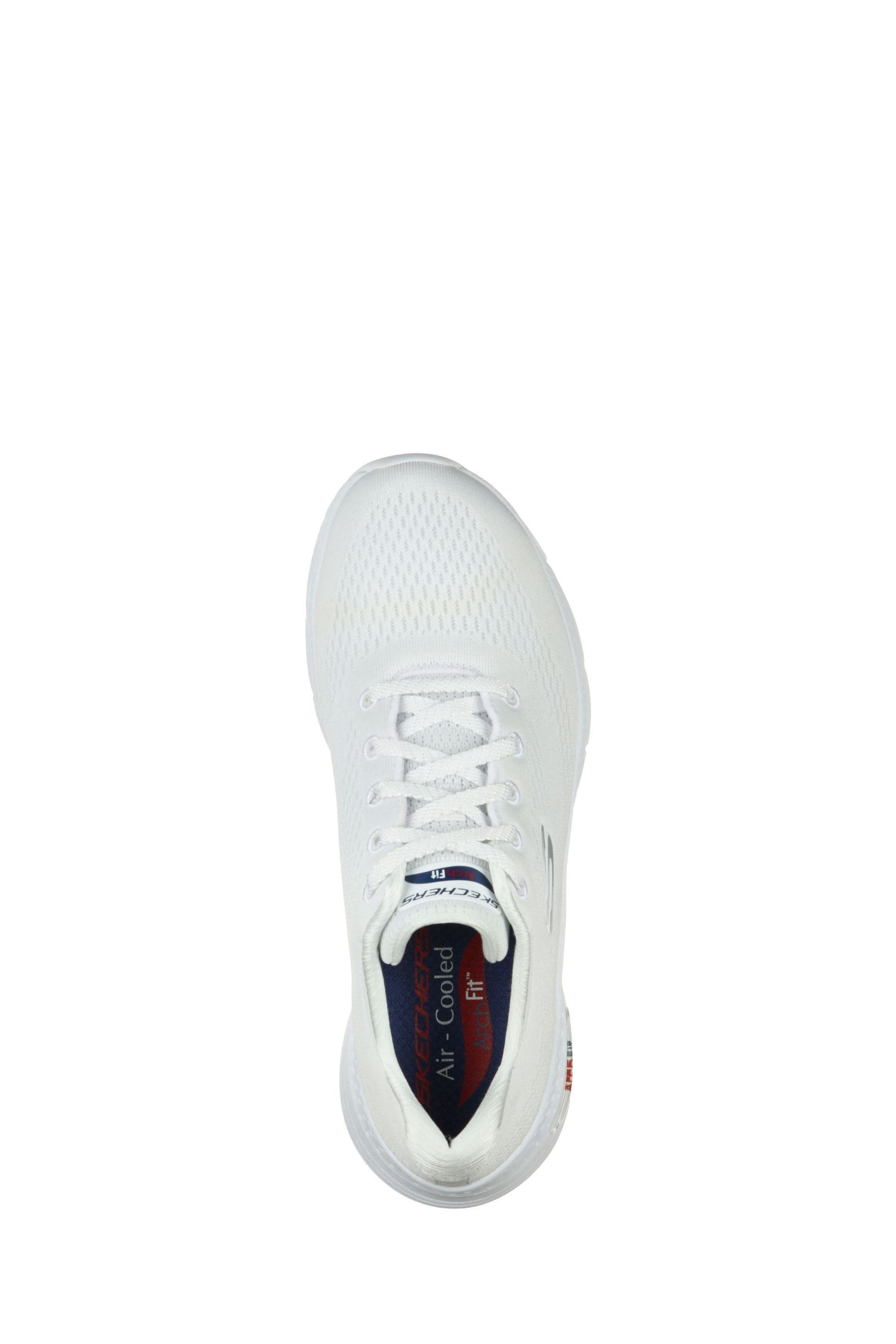 Buy Skechers White Regular Fit Arch Fit Womens Trainers from the Next ...