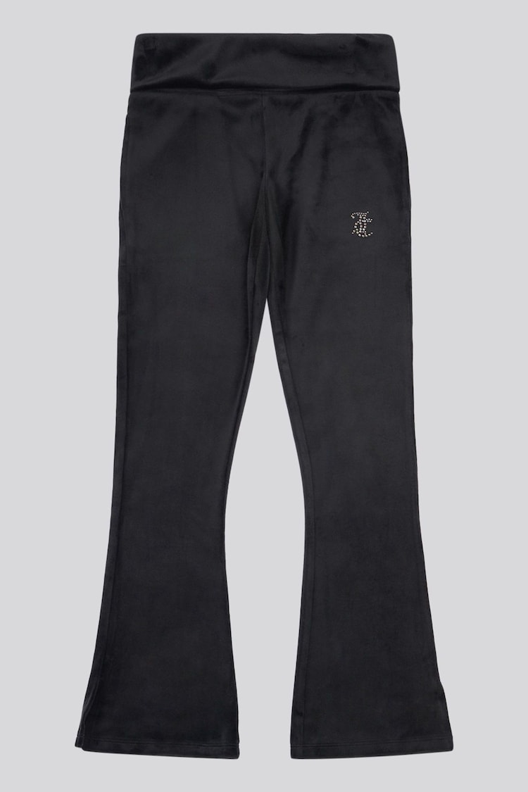 Juicy Couture Black Girls Fold Over Waist Joggers - Image 1 of 1