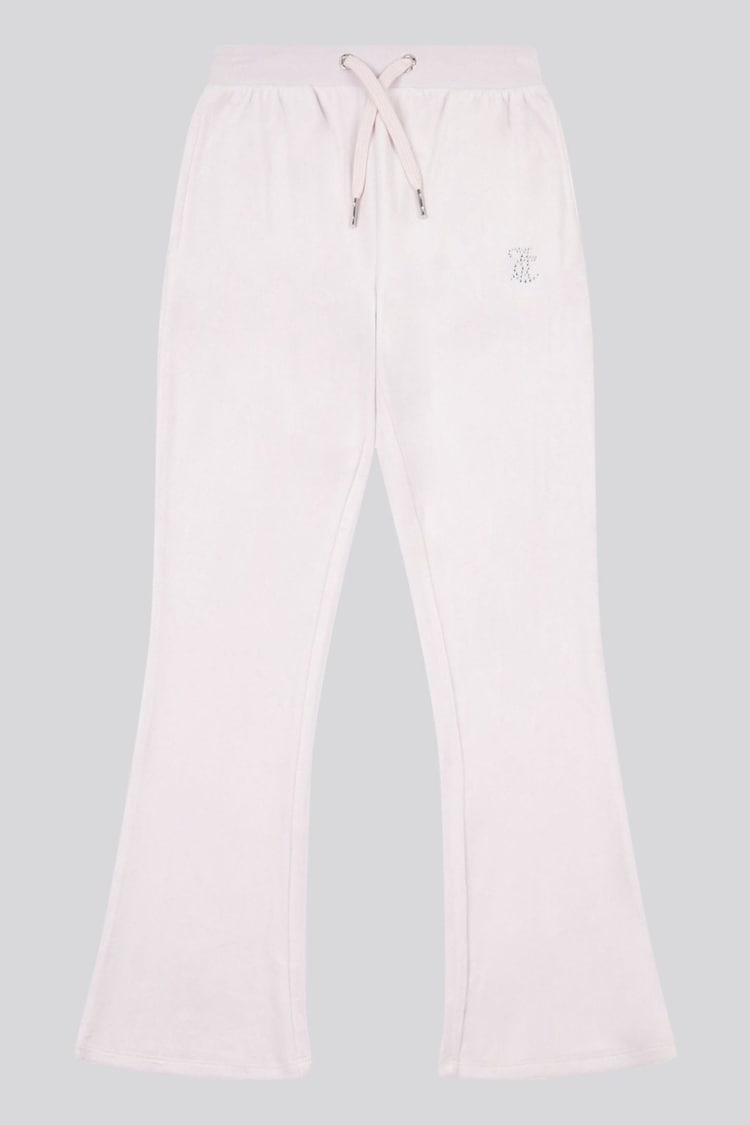 Juicy Couture Dark Purple Girls Diamanté Bootcut Joggers - Image 1 of 1