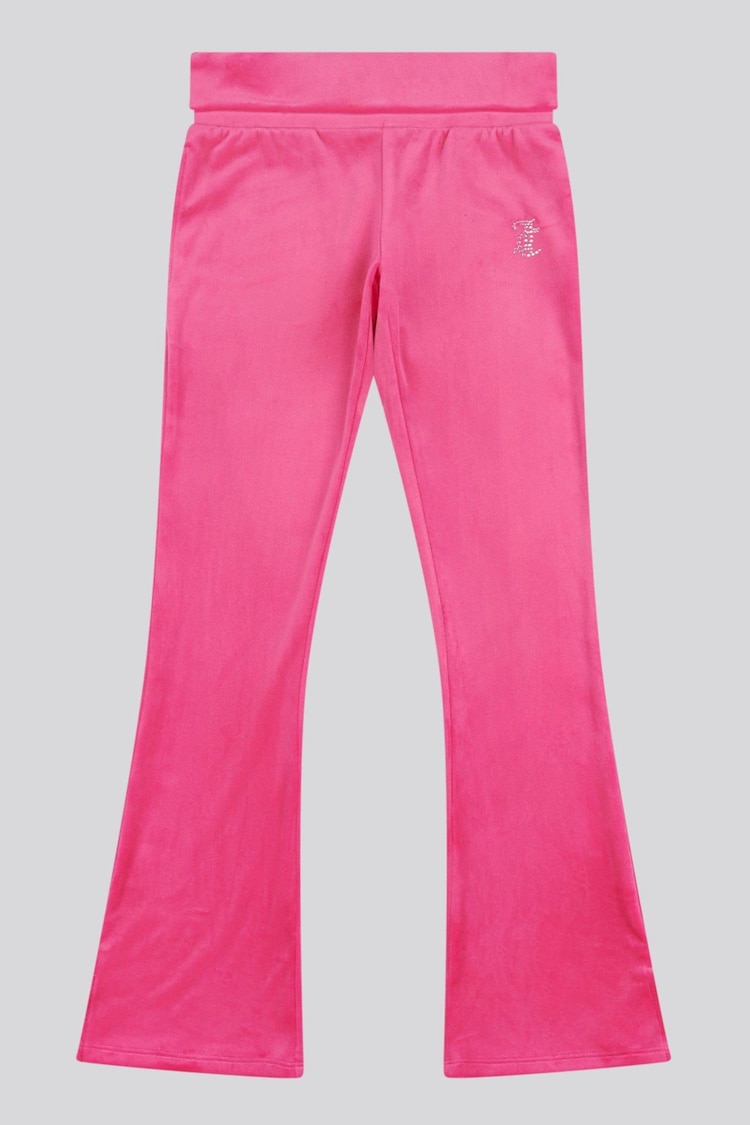 Juicy Couture Pink Girls Fold Over Waist Joggers - Image 1 of 1