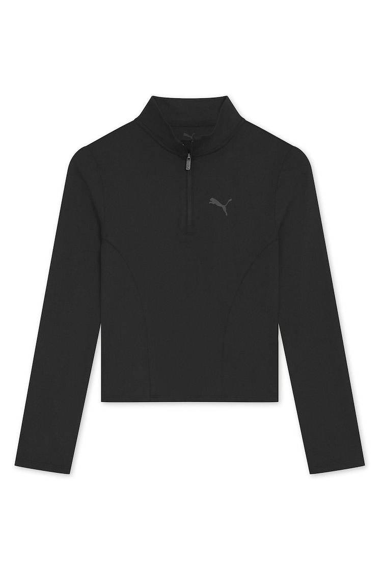 Puma Black Womens TRAIN Regular Length Half-Zip Top. - Image 1 of 1
