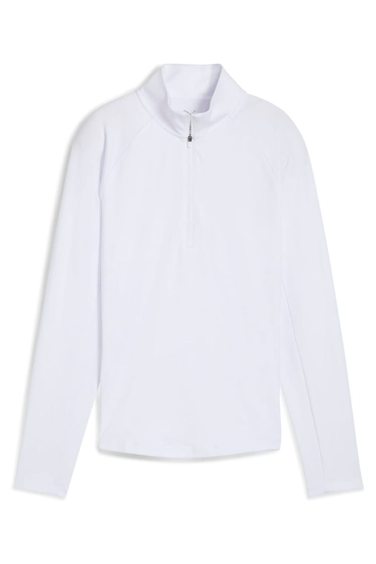 Puma White Womens Pure 20 Quarter-Zip Sweat Top - Image 1 of 1