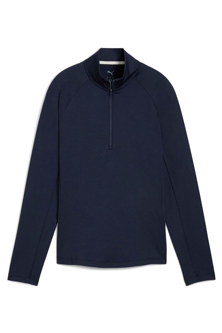 Puma Blue Womens Pure 20 Quarter-Zip Sweat Top - Image 1 of 1
