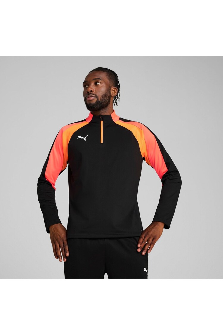 Puma Black Mens IndividualLiga Quarter-Zip Fleeces - Image 1 of 1