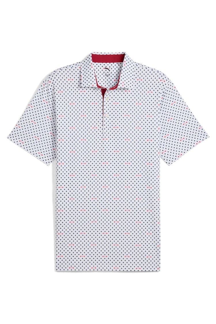 أبيض - Puma Mens Mattr Burgh Golf Polo Shirt - صورة 1 من 1