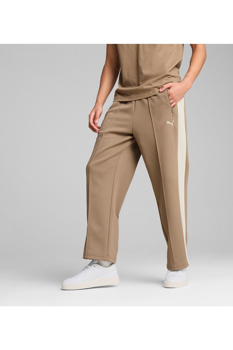 Puma Brown Mens T7 Always On Relaxed Track Joggers - Image 1 of 1