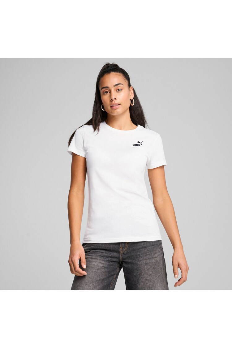Puma White Womens ESS Small No. 1 Logo T-Shirt - Image 1 of 1