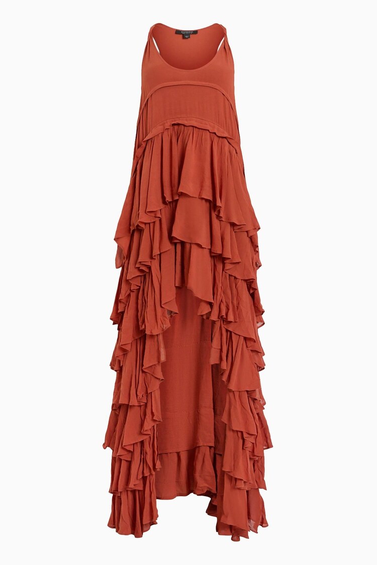 AllSaints Red Cavarly Dress - Image 1 of 1 AllSaints Red Cavarly Dress - Image 1 of 1