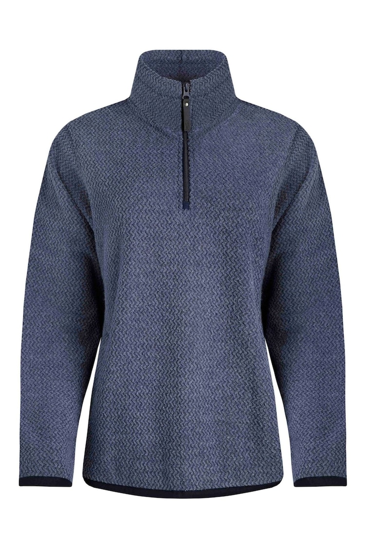 Weird Fish Blue Odina Quarter Zip Textured Fleece - Image 1 of 1