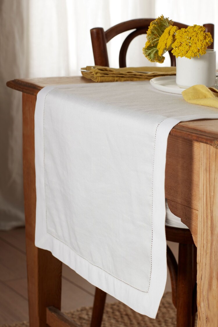 Secret Linen Store Off White Twill Table Runner - Image 1 of 1
