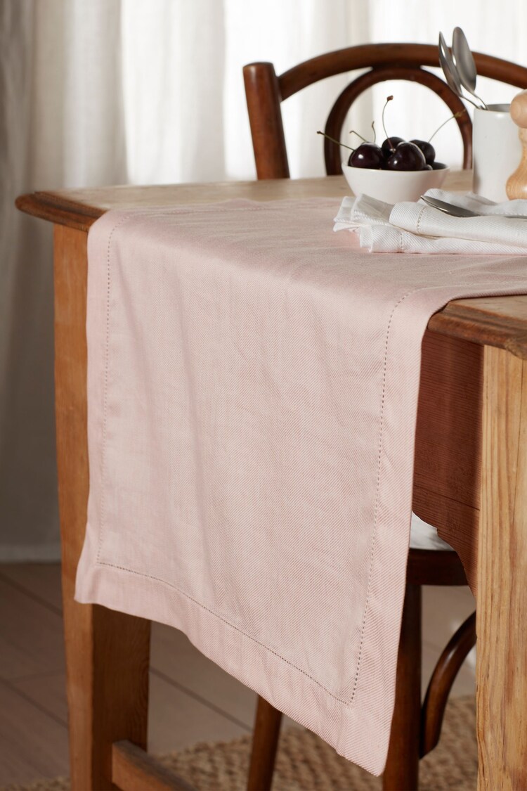 Secret Linen Store Blush Pink Twill Table Runner - Image 1 of 1