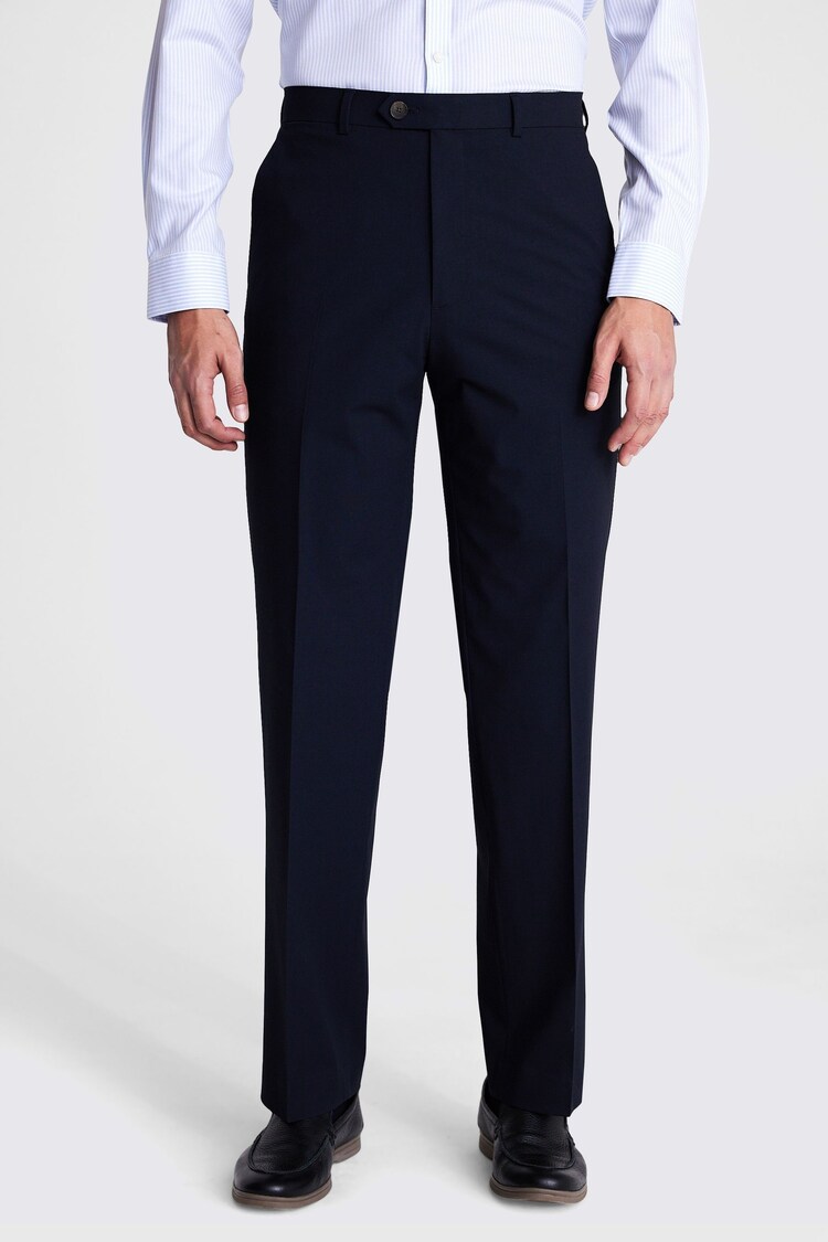 MOSS Blue Relaxed Fit Trousers - Image 1 of 1