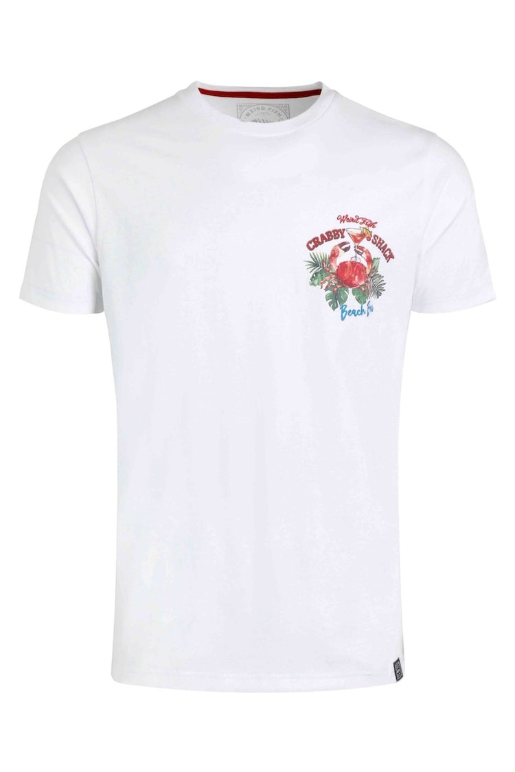 Weird Fish White Crabby Shack Back Print Graphic T-Shirt - Image 1 of 1