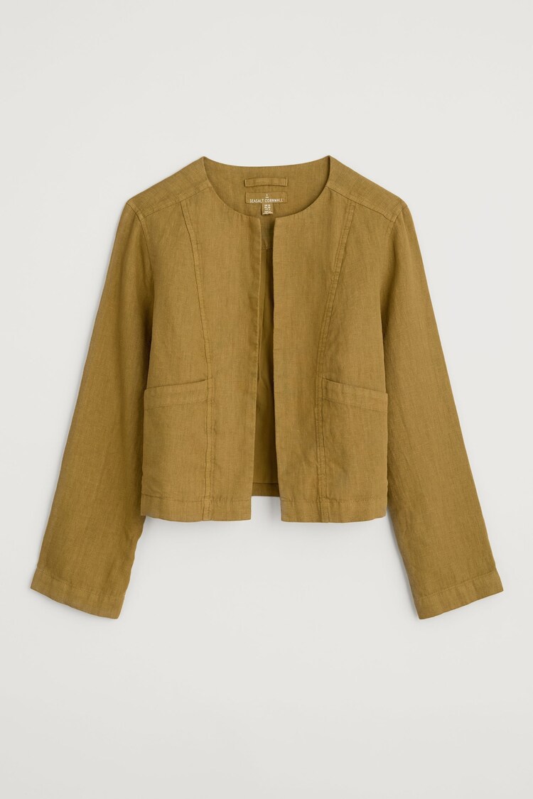 Seasalt Cornwall Green Country Lane Linen Jacket - Image 1 of 1