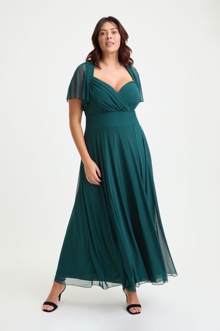Scarlett & Jo Green Kemi Bolero Wrap Bodice Maxi Gown - Image 1 of 1