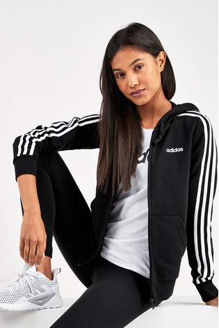 adidas 3 stripes zip hoodie