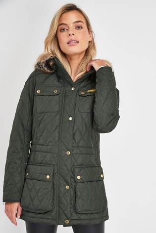 barbour quilted parka