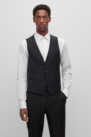 BOSS Black Slim Fit Wool Blend Waistcoat - Image 1 of 5