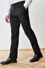 Black Slim Fit Signature Tollegno Wool Suit: Trousers - Image 1 of 4