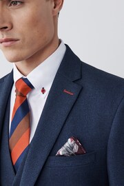 Navy Blue Slim Puppytooth Suit Jacket - Image 1 of 10