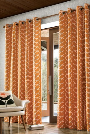 Buy Orla Kiely Exclusive To Next Linear Stem Geo Eyelet Curtains