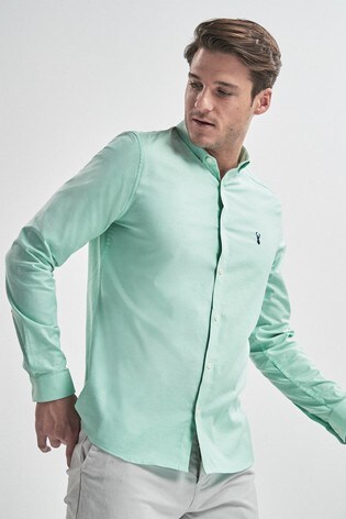 mint green oxford shirt