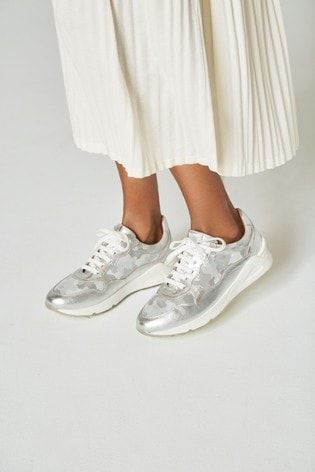 next silver trainers