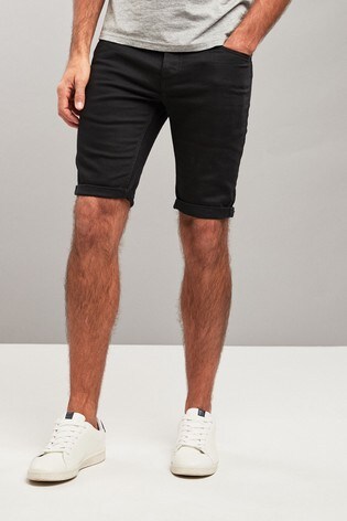 skinny fit denim shorts