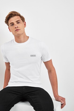 barbour international white t shirt