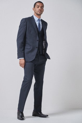 Next navy check suit Clearance