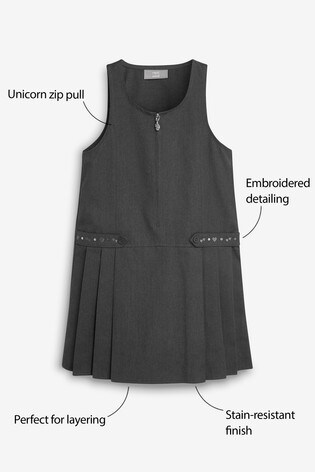 next grey pinafore dress