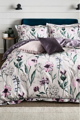 200 Thread Count 100 Cotton Sateen Reversible Plum Fl Duvet Cover And Pillowcase Set From The Next Uk - Plum Bedding Sets Uk 200 Thread Count 100 Cotton Sateen Reversible Plum Fl Duvet Cover And Pillowcase Set From The Next Uk - Plum Bedding Sets Uk
