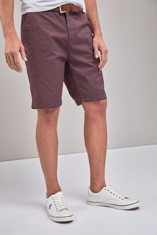 burgundy chino shorts