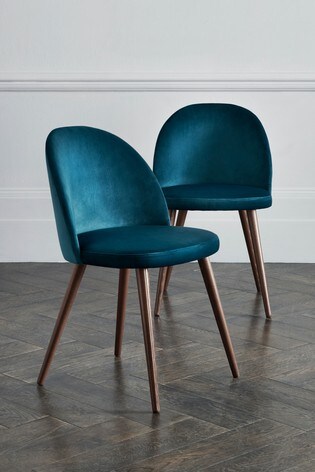 Buy Set Of 2 Zola Dining Chairs With Walnut Effect Legs From The Next Uk Online Shop