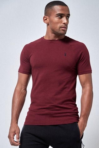 red muscle fit shirt