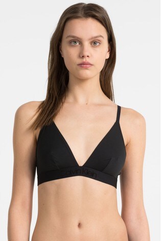 calvin klein black triangle bralette