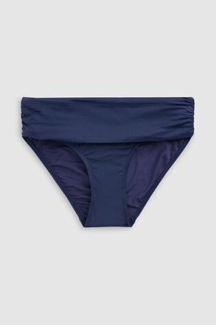 navy roll top bikini bottoms